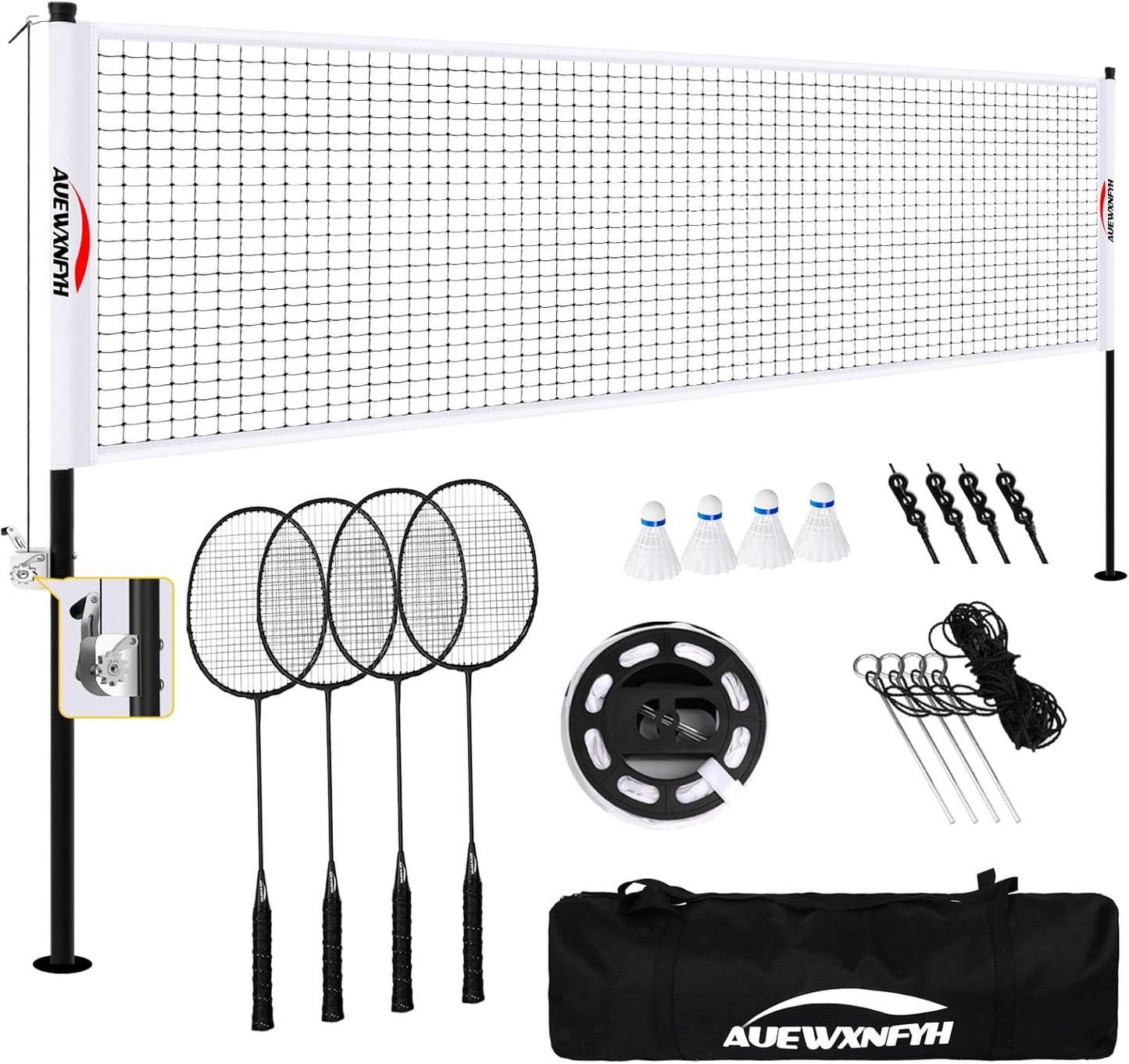 Professional Badminton Set with Rackets and Shuttlecocks for Fun