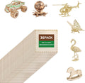 36 Pack Basswood Sheets 12x12x1/8 in - Precise 3mm Laser-Ready Wood