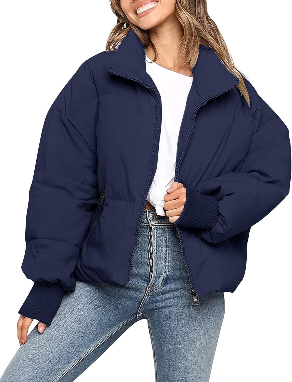 MEROKEETY Women's Winter Long Sleeve Zip Puffer Jacket Review
