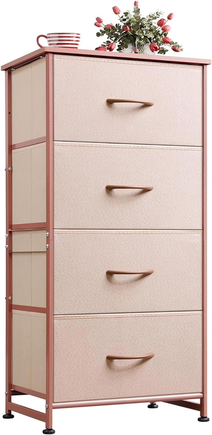 WLIVE 4 Drawers Dresser for Bedroom and Closet Storage Needs