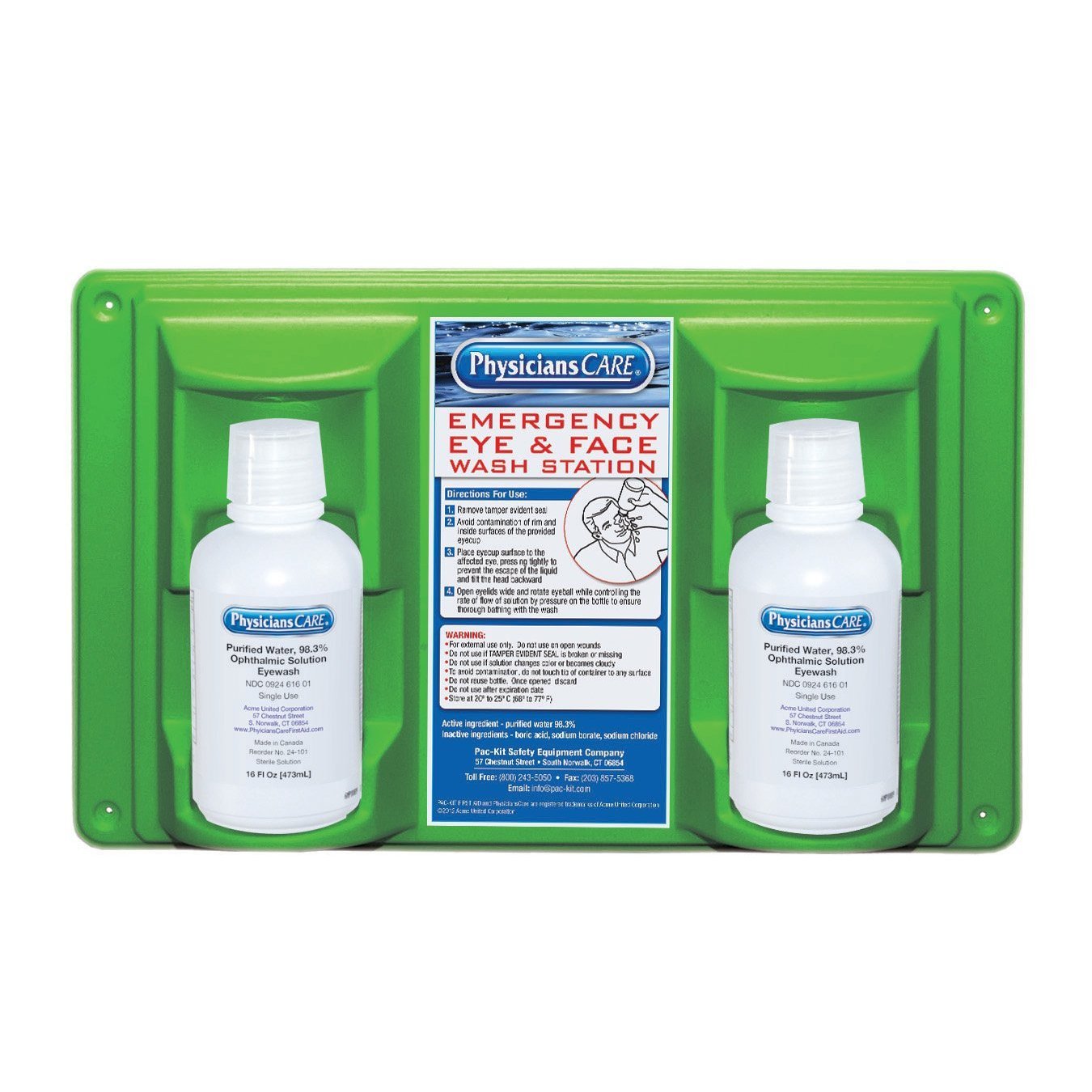 PhysiciansCare Wall-Mountable Eyewash Station for Eye Care