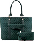 Laptop Tote Bag for Women 15.6 in - Quilted Waterproof Work Tote is