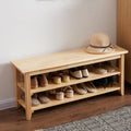 Wooden Storage Bench Shoe Rack for Entryway and Living Room Decor