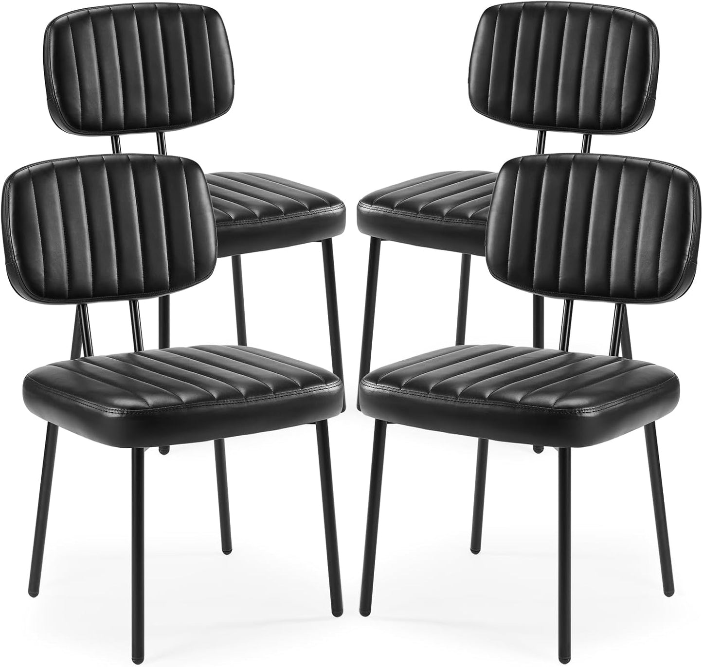 Mid Century Modern Dining Chairs Set of 4 for Kitchen & Living Room
