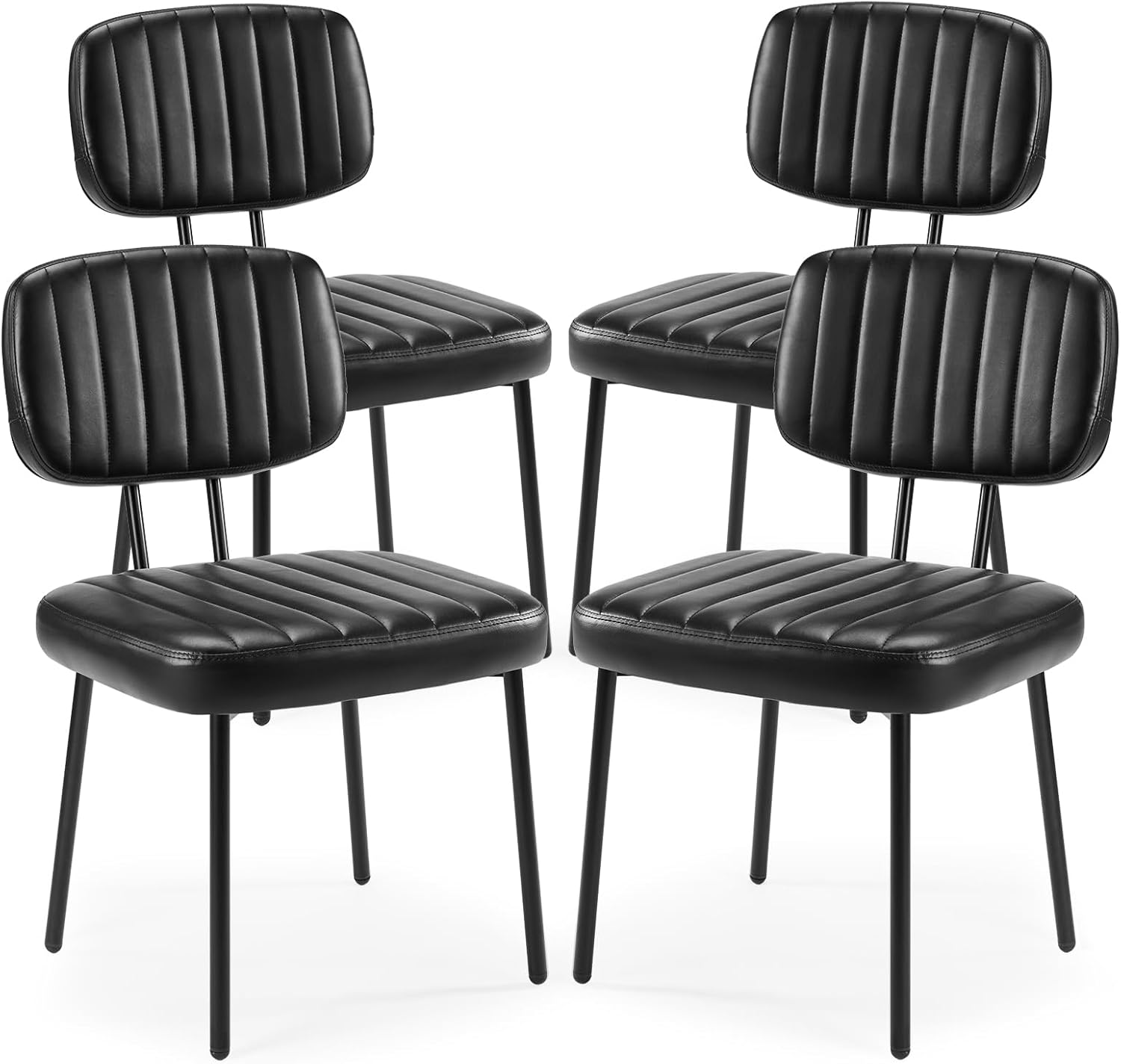 Mid Century Modern Dining Chairs Set of 4 for Kitchen & Living Room