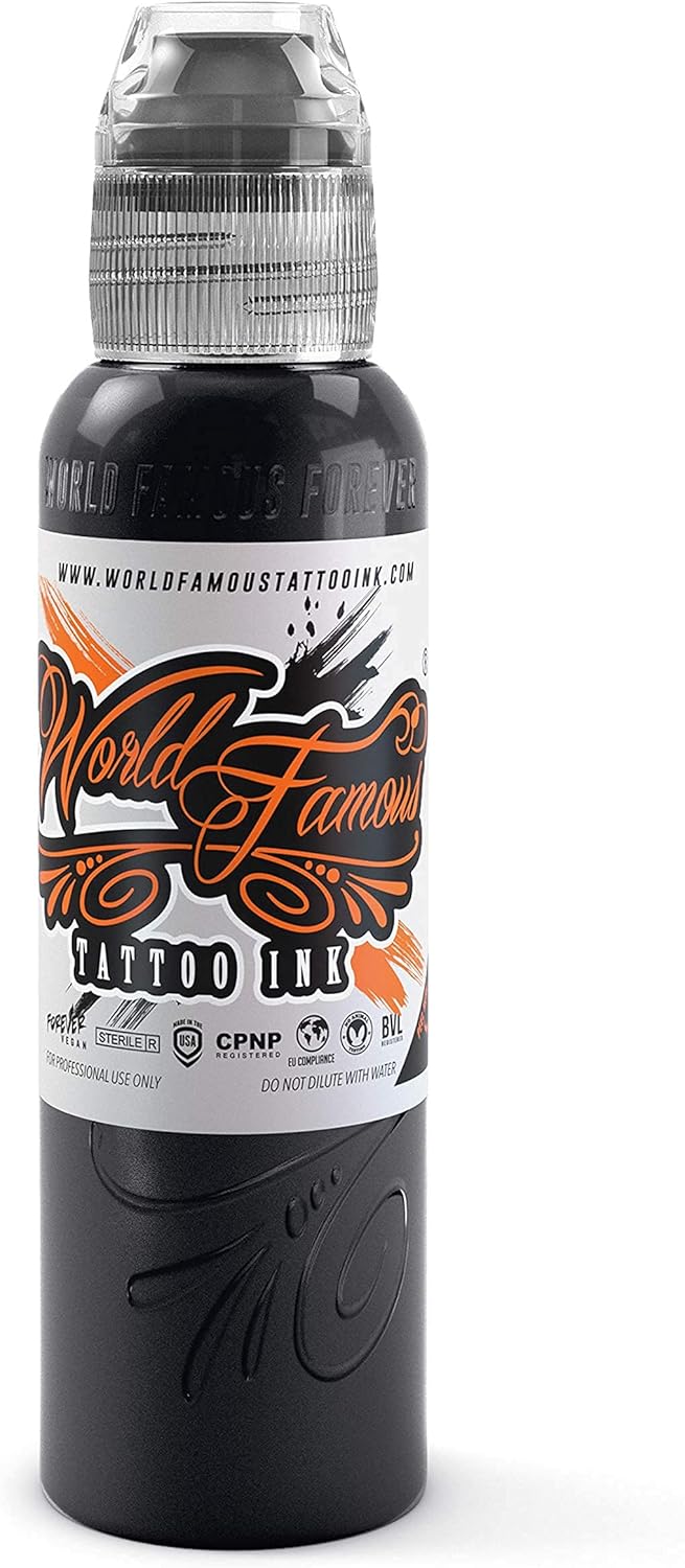World Famous Tattoo Ink Pitch Black - Professional Vegan Ink