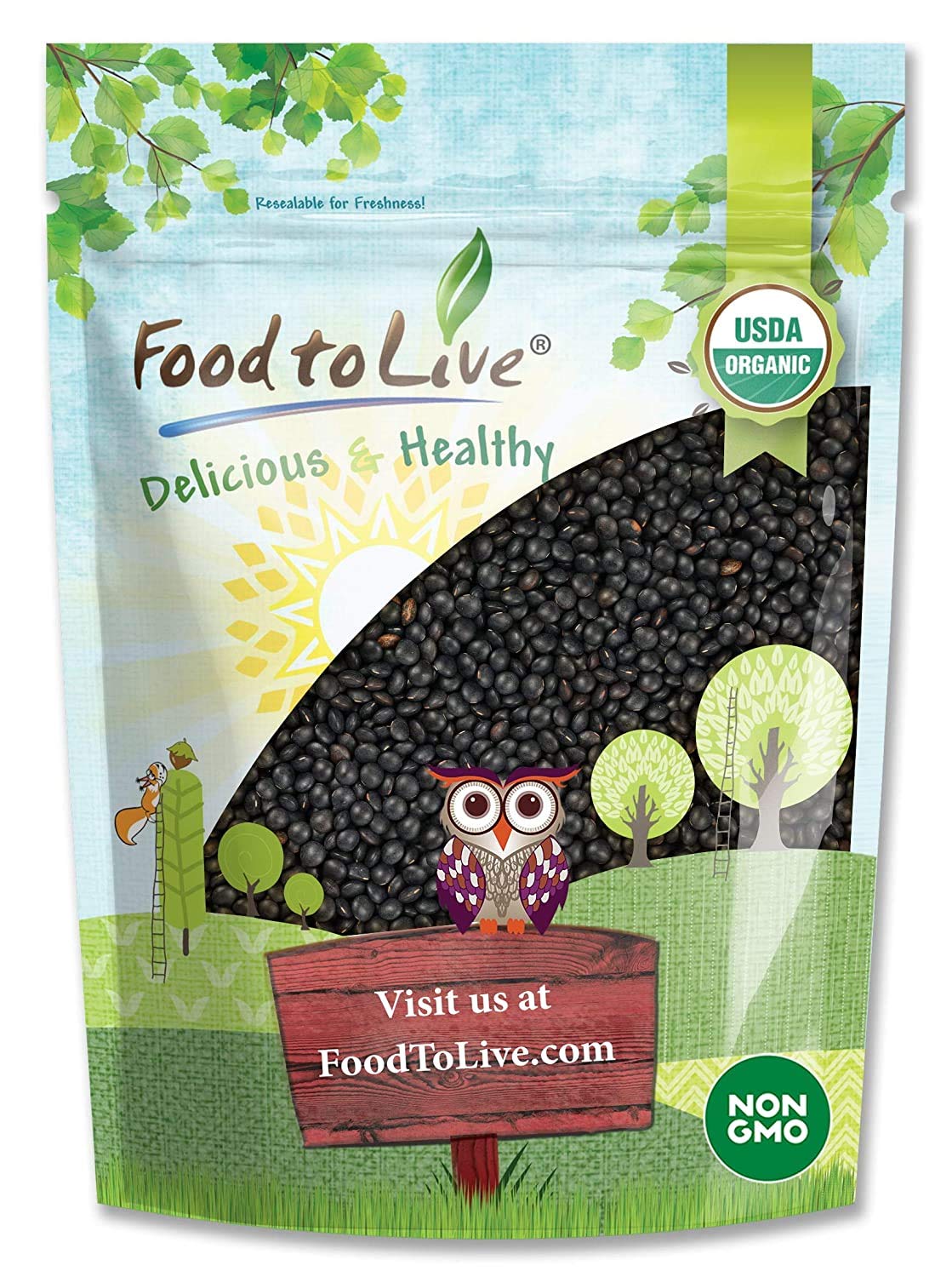 Organic Black Lentils - Non-GMO, Vegan, and Nutrient-Rich Pulses