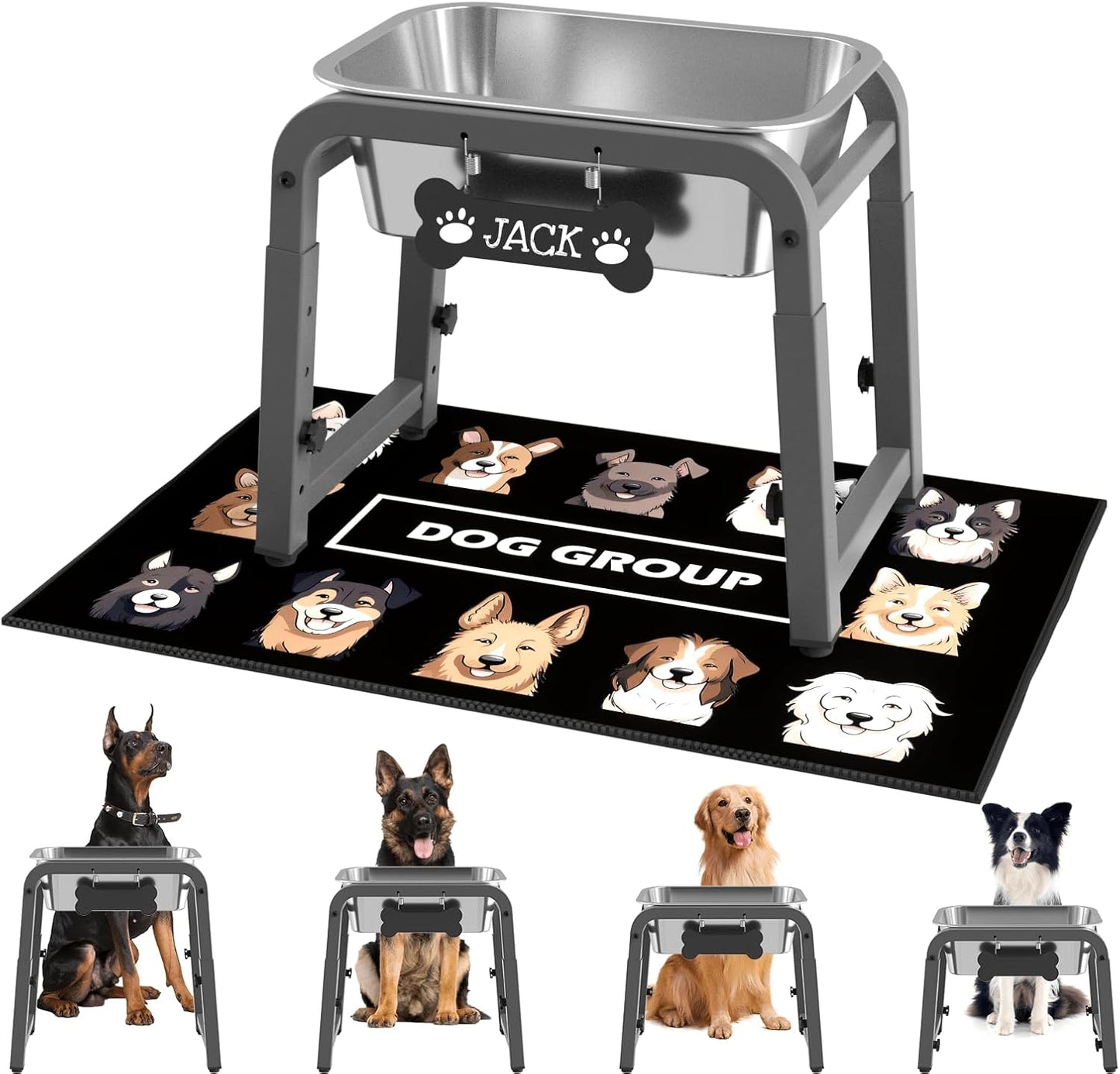 1.2 Gallon Elevated Dog Water Bowl for Healthy Hydration