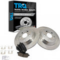 TRQ Rear Brake Pad & Rotor Kit Compatible with 2017 Acura TLX - Solid