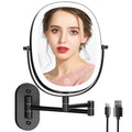 Lighted Wall Mounted Makeup Vanity Mirror - Dual 1X/7X Magnification