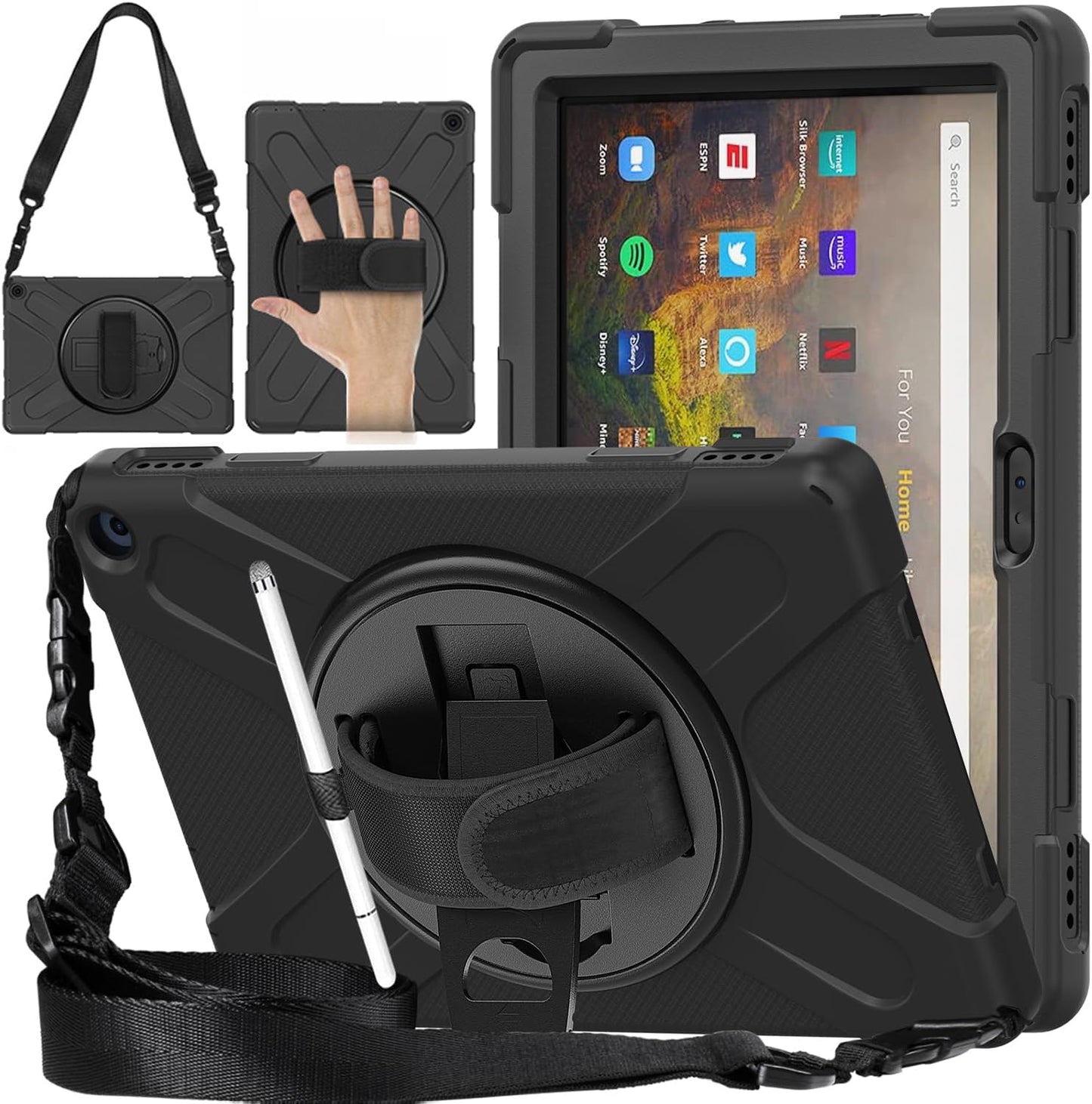 Fire HD 10 Plus 11th Gen Case - Rugged, Shockproof Protection