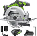 Greenworks 24V Brushless 6-1/2ft Circular Saw Kit - Compact Power
