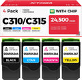 C310 C315 High-Yield Toner Cartridge Set 4-Pack - Reliable High-Yield