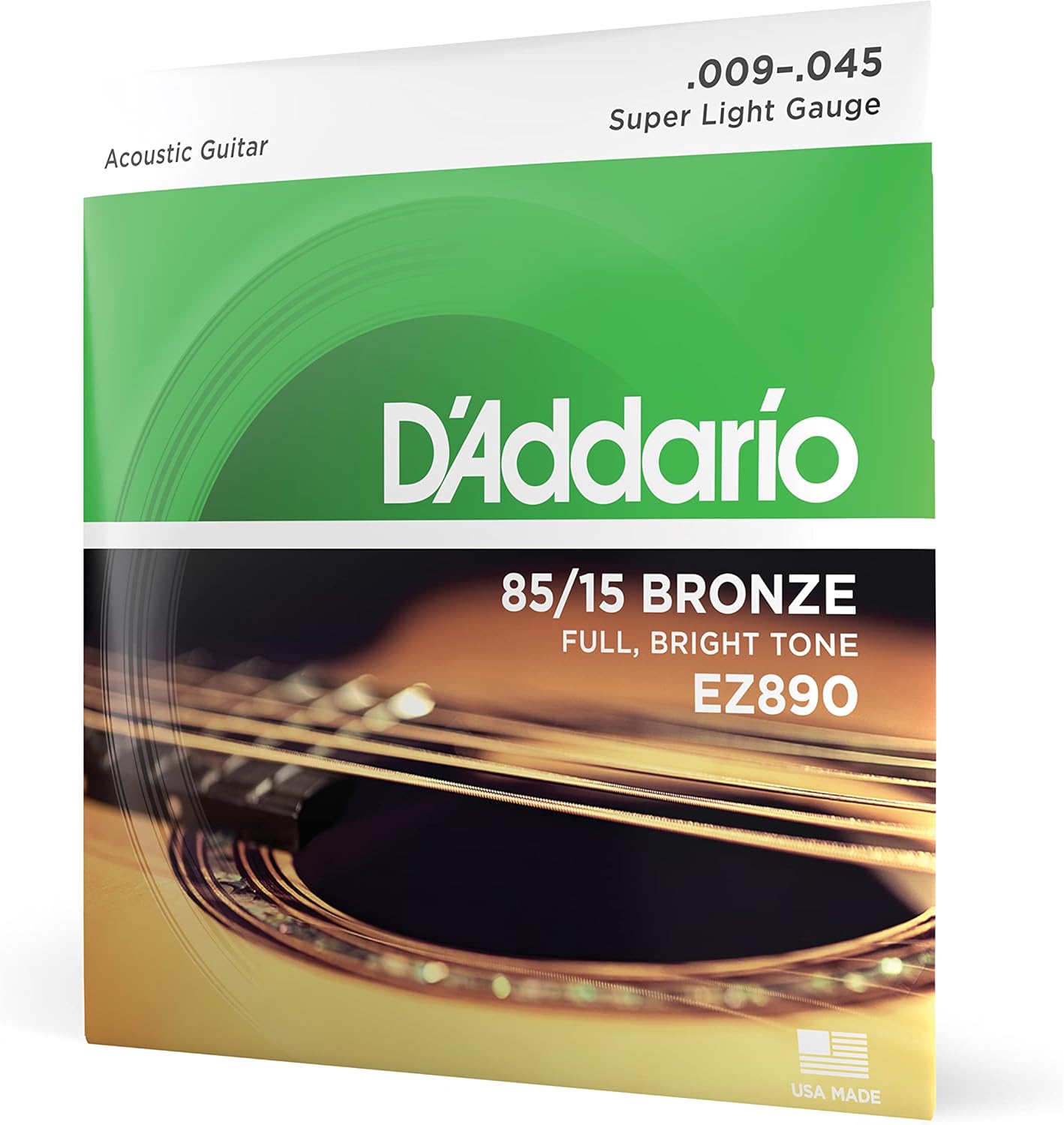 D'Addario EZ890 Guitar Strings - Super Light - Full, Bright Tone