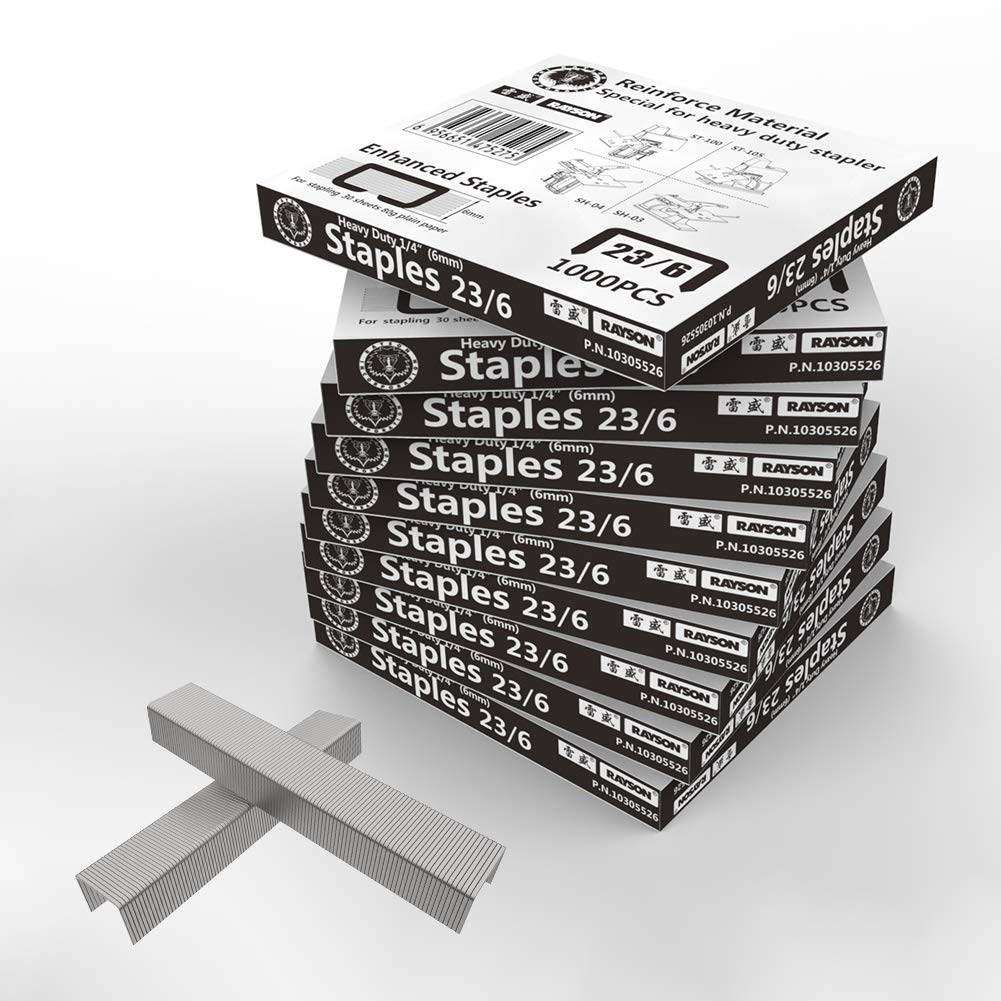 Rayson Heavy Duty Staples for Secure Binding of 30 Sheets