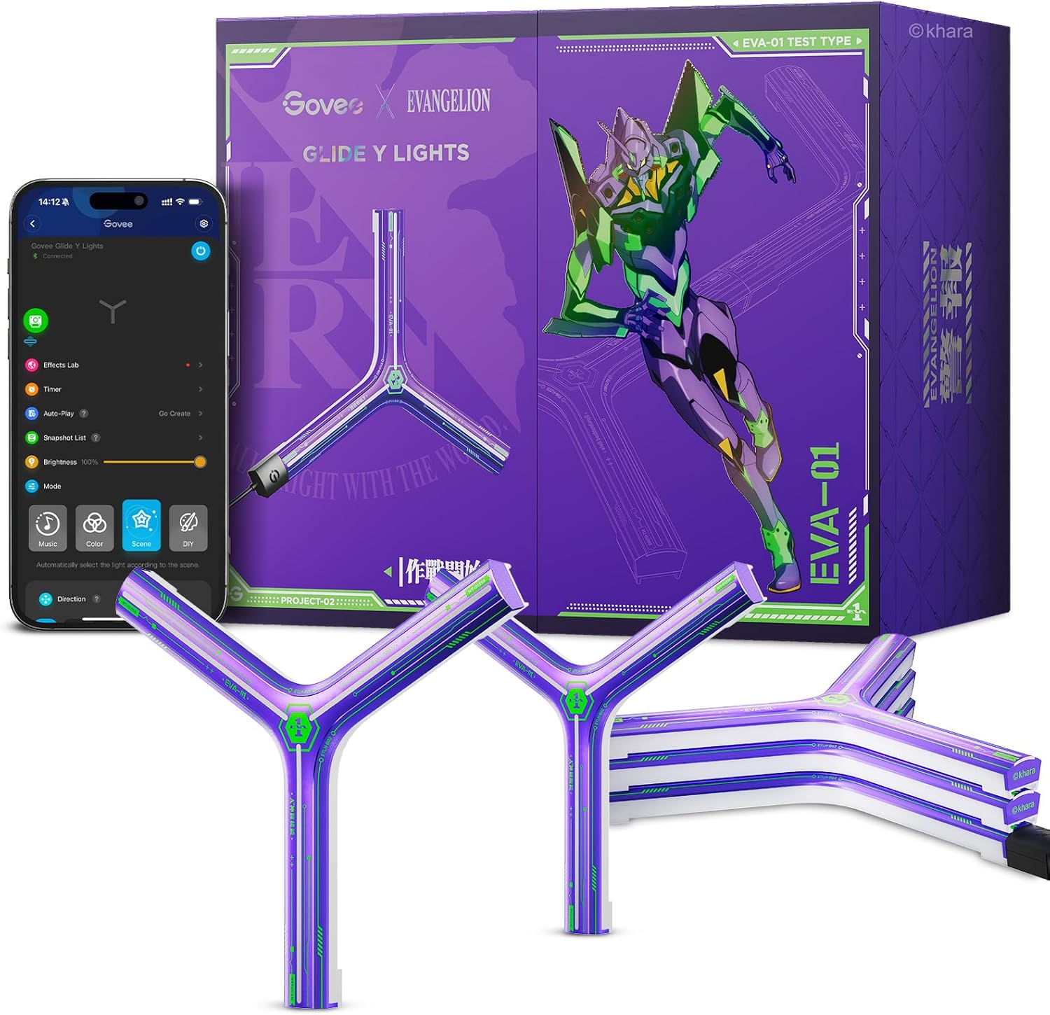 Govee x Evangelion Glide Y Lights for Immersive Gaming Setup