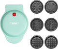 Mini Waffle Maker with 6 Fun Plates for Kids and Families