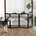 ZJSF Freestanding Dog Fence Indoor - Foldable Pet Gate for Home