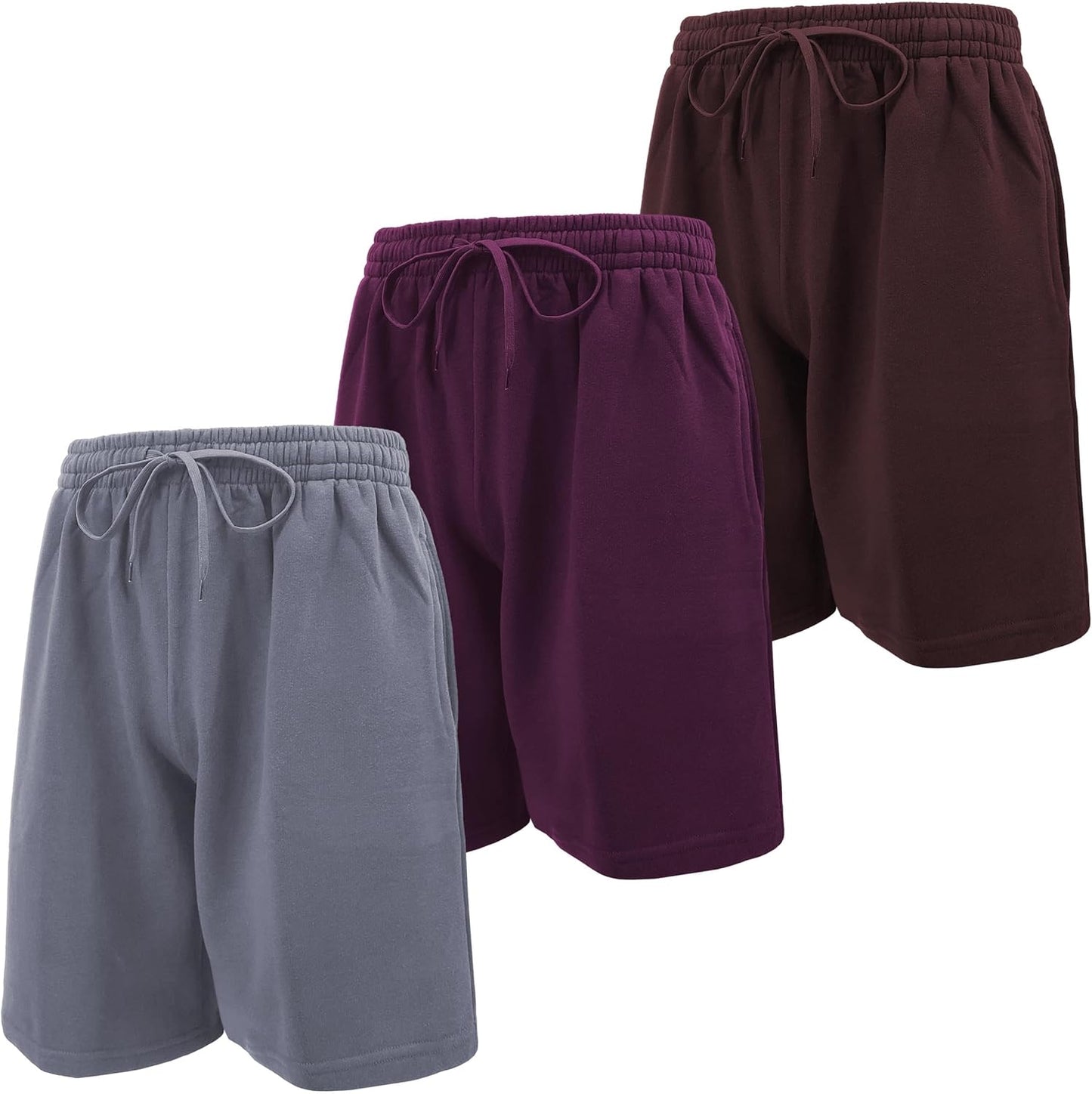 Andrew Scott Mens Cotton Knit Athletic Gym Shorts for Workouts