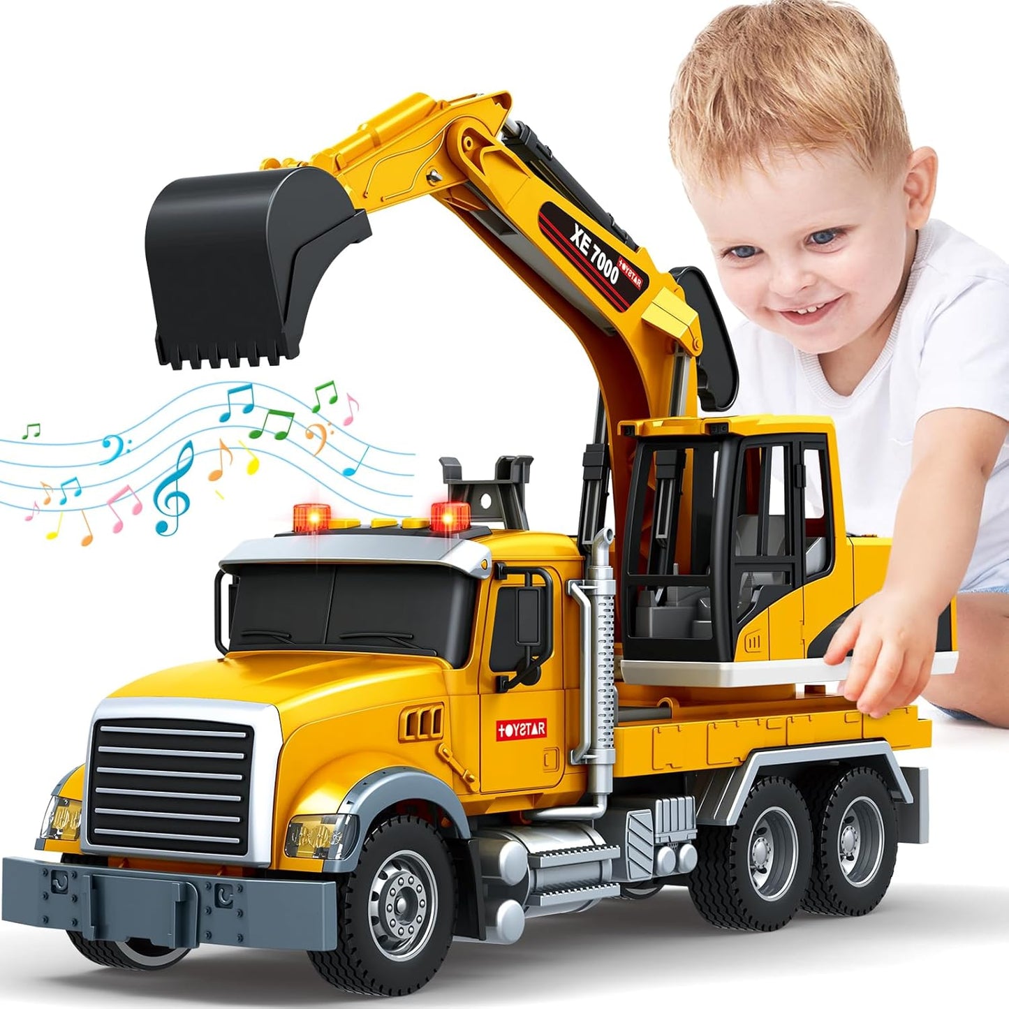 Large Excavator Truck Toy for Kids Aged 3 to 8 Years Old