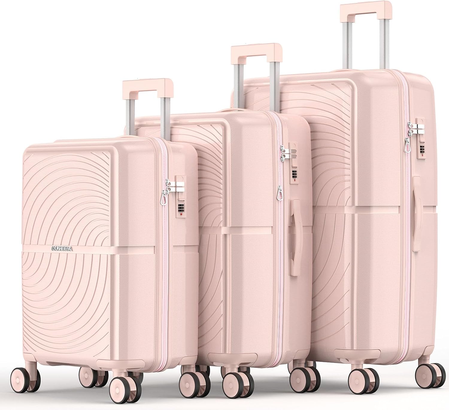 Nazhura Luggage Set: 3-Piece Hardside Suitcase Collection