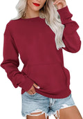 Womens Oversized Sweatshirt Casual Long Sleeve Pullover - Lightweight