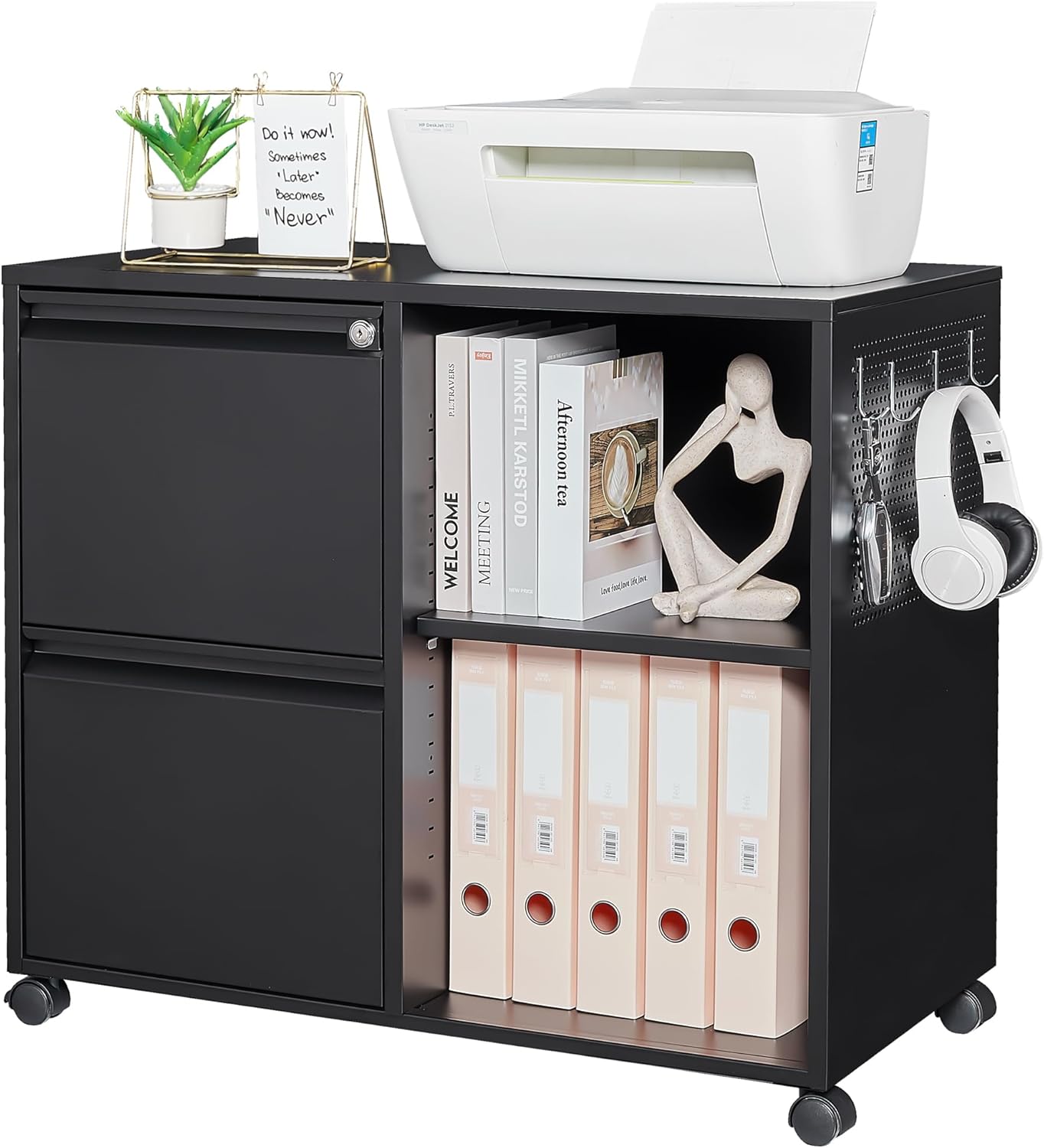 Letaya Mobile File Cabinet: Sturdy Lateral Rolling Storage Solution