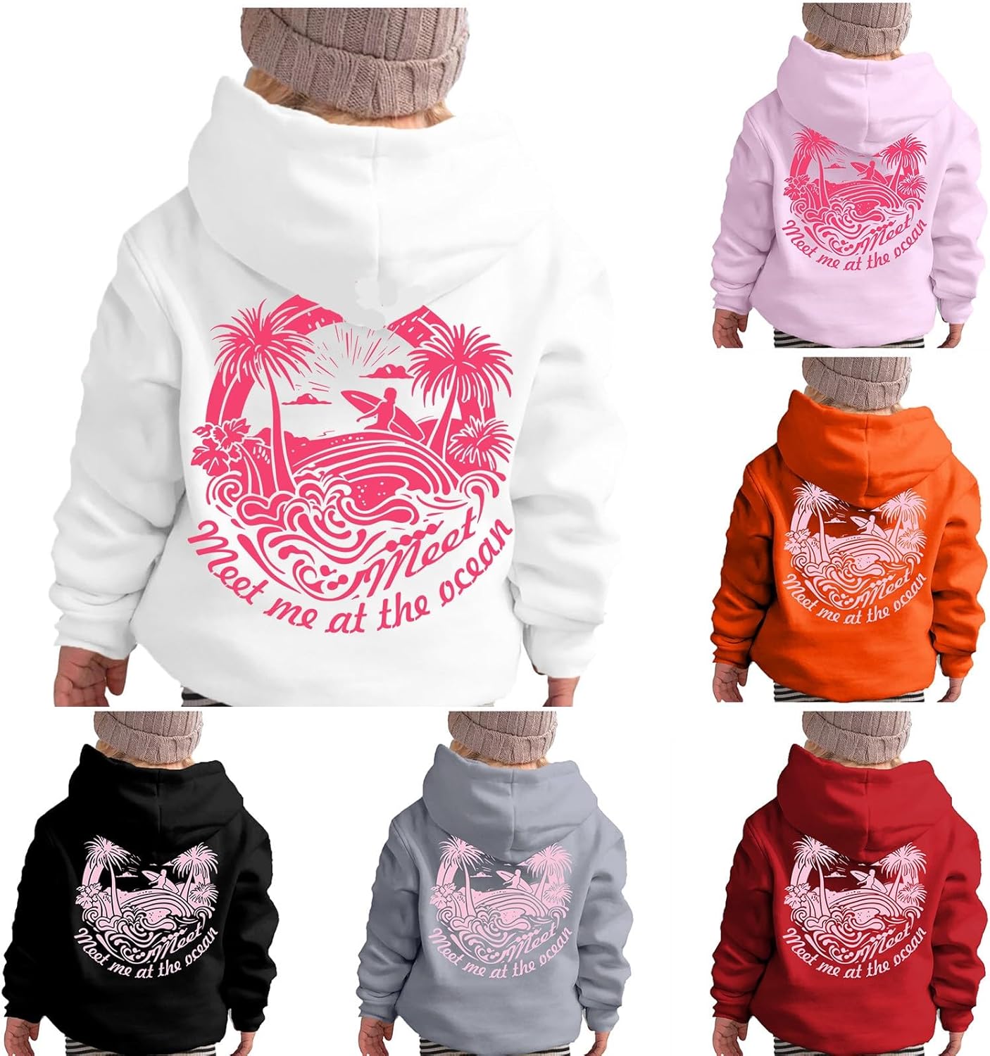 Pink Puff Graphic Hoodie for Girls 2-13 Yrs