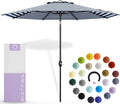 Midtown Umbrellas 10-Year-No-Fade 8 ft Navy/White Stripes - Durable