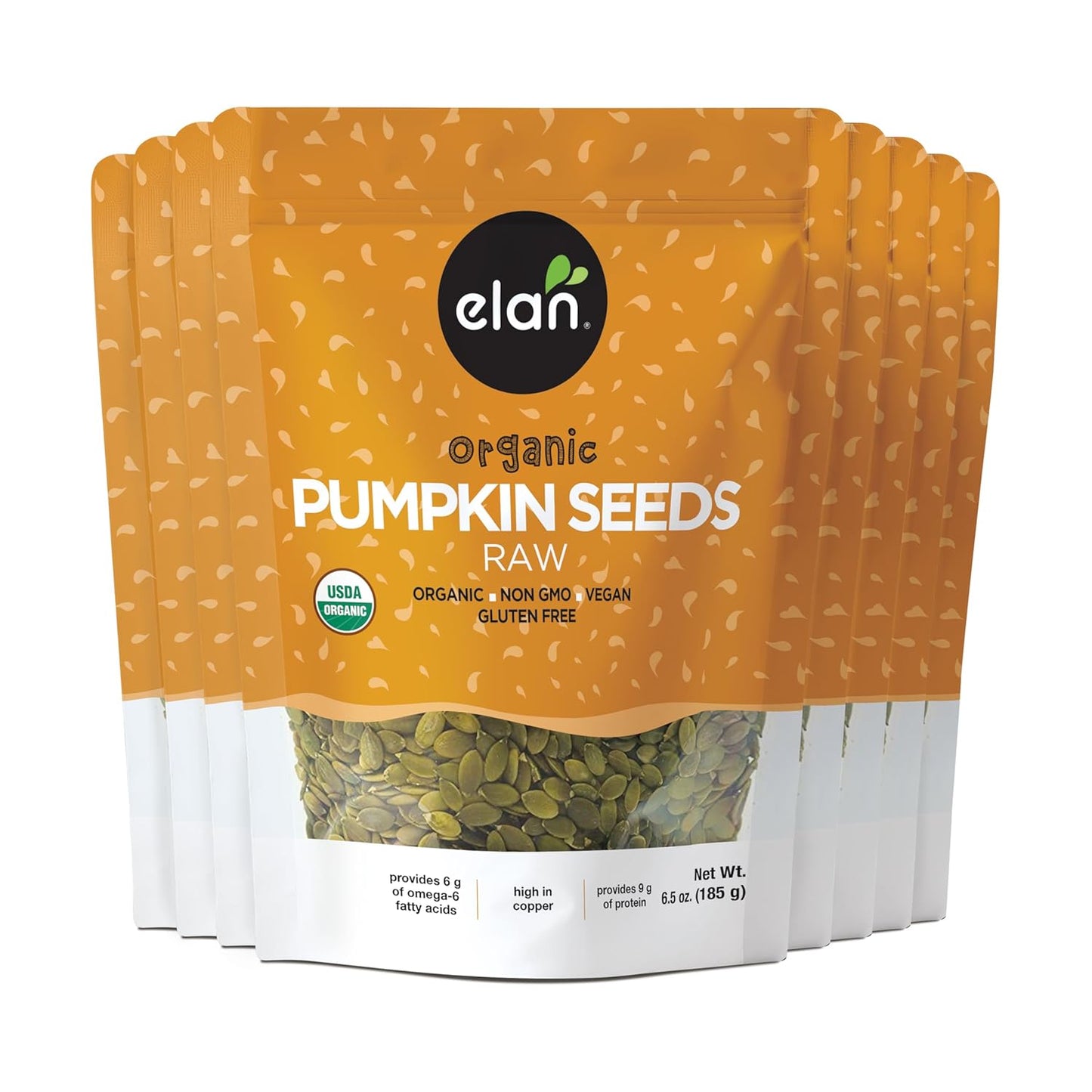 Elan Organic Pumpkin Seeds - Nutritious, Vegan, Gluten-Free Snack