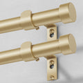 Gold Curtain Rods 2 Pack 18 to 45 in Adjustable Window Rods - Heavy