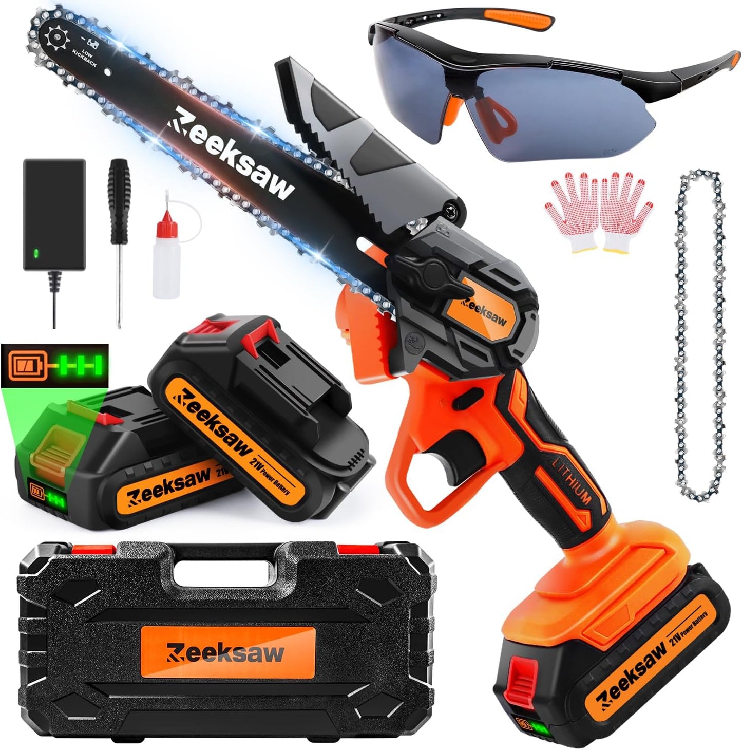 Mini Chainsaw 6 Inch Cordless for Effortless Tree Cutting