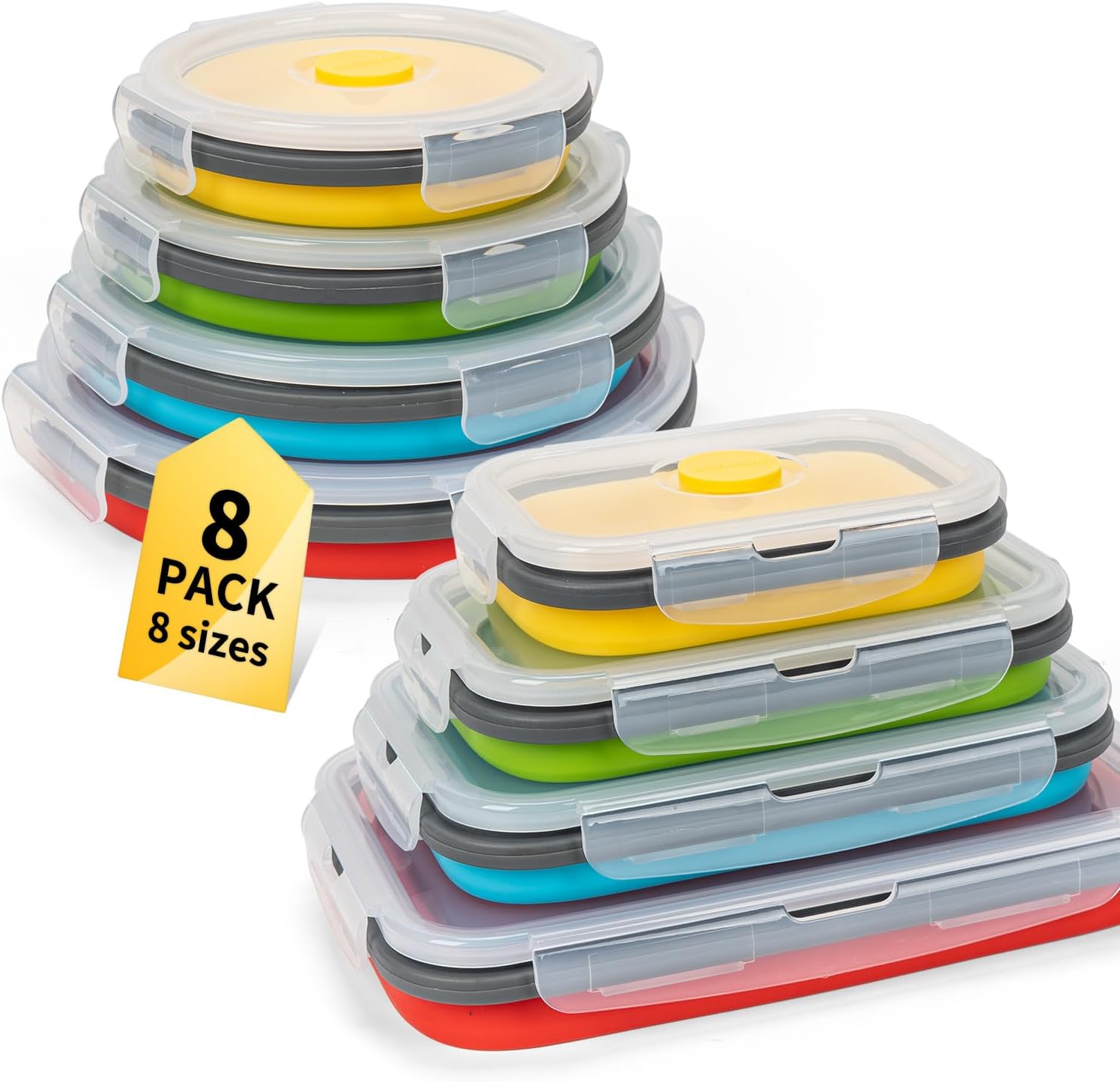 Collapsible Food Storage Containers for Versatile Kitchen Use