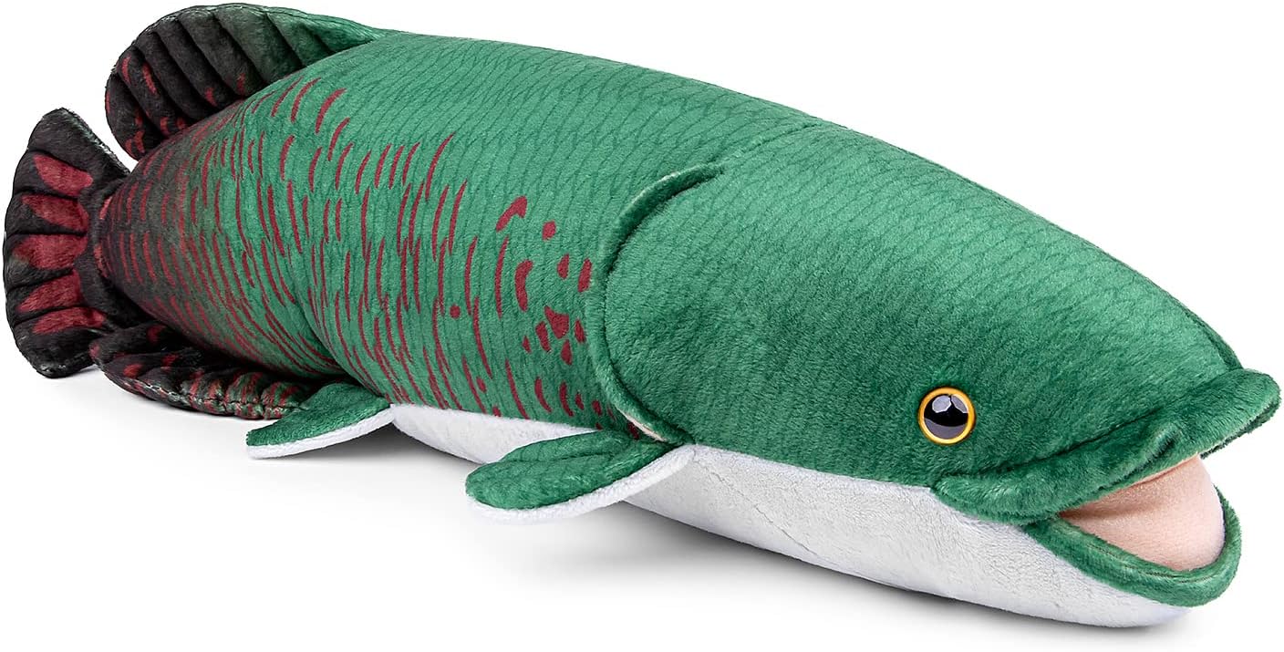 18-inch Lifelike Arapaima Plushie - Super Soft Fish Toy