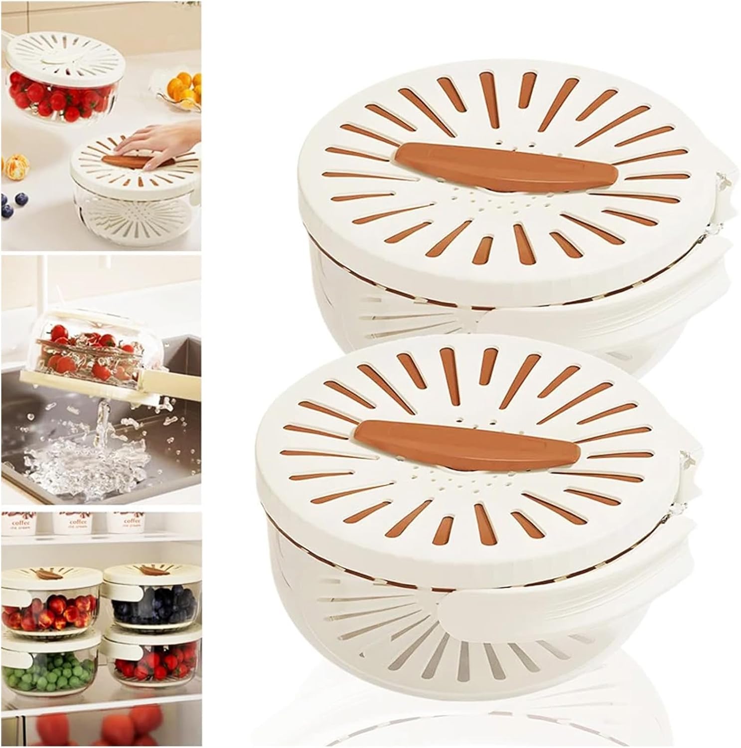 2-in-1 Fruit Strainer & Storage: Keep Produce Fresh!