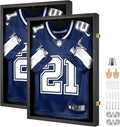 Jersey Frame Display Case 2 Pack - Lockable Wall Shadow Box