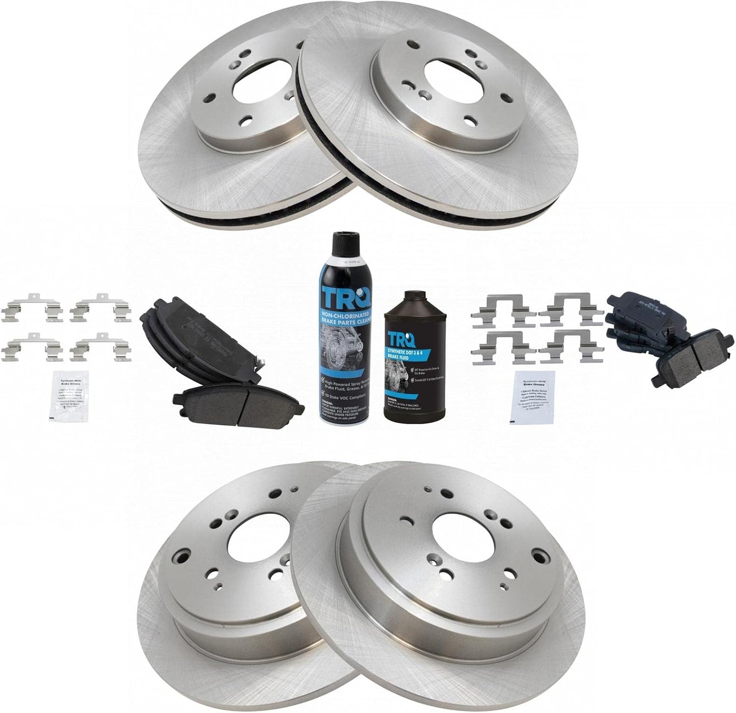 TRQ Brake Pad & Rotor Kit for 2003-2006 Acura MDX - Quality Parts
