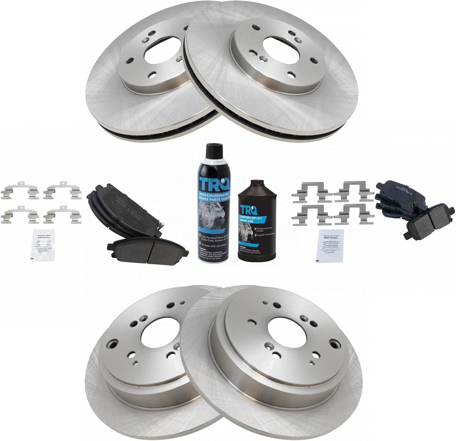 TRQ Brake Pad & Rotor Kit for 2003-2006 Acura MDX - Quality Parts