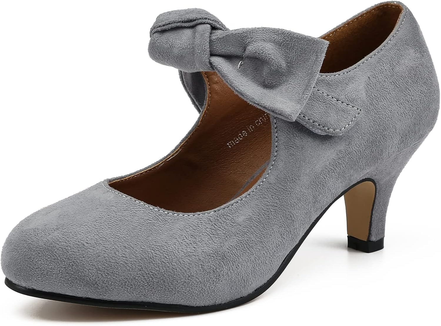 Stylish Grey Bow Heels for Women - Perfect for Any Occasion