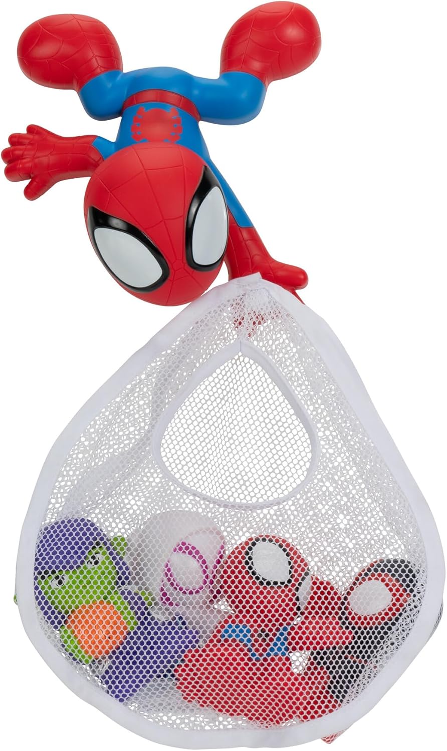 Spider-Man Wall Mount Bath Toy Set - Fun Bath Squirters