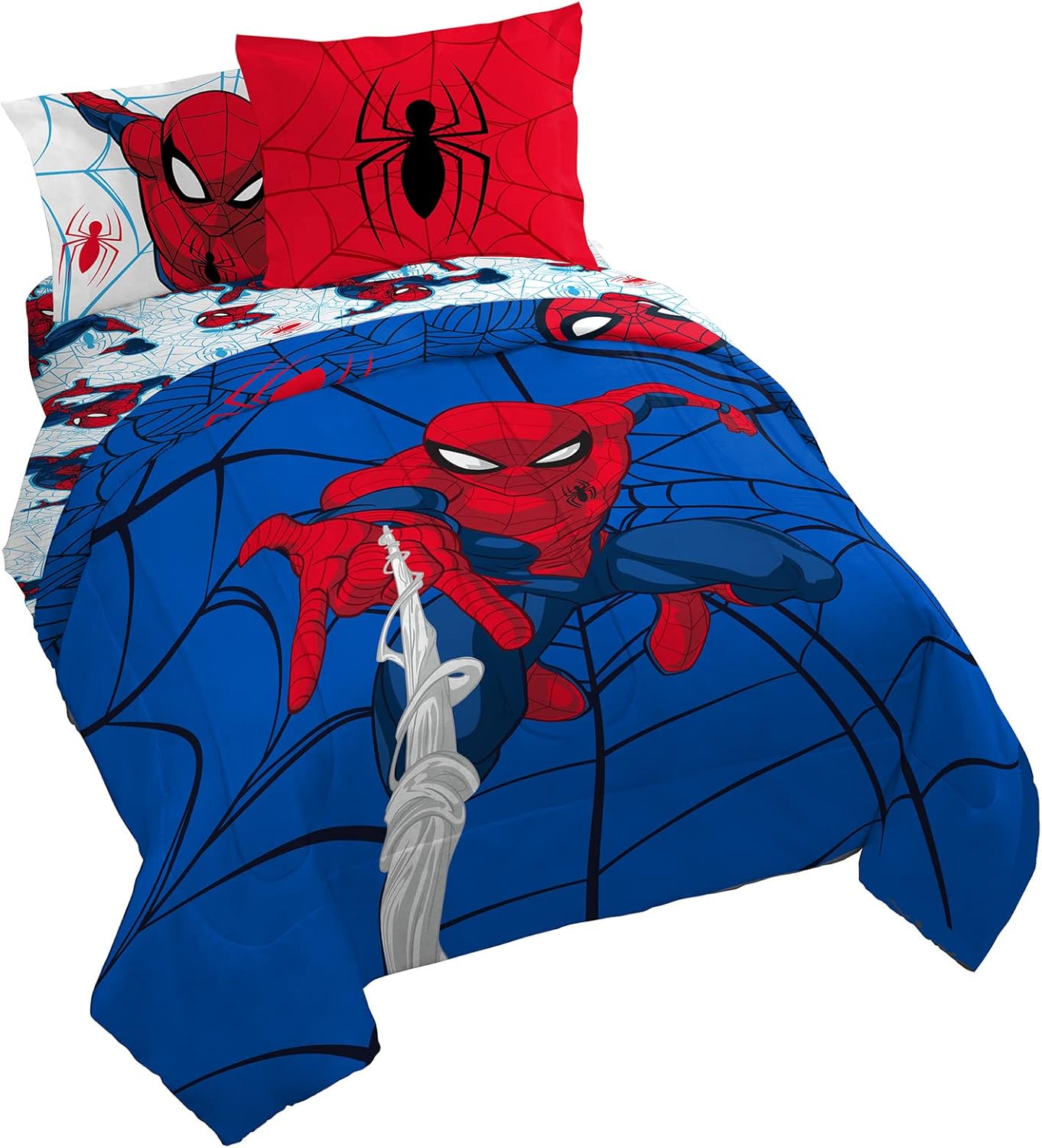 Marvel Spiderman Webtastic 7 Piece Queen Bed Set for Kids