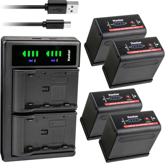 Kastar 4-Pack Battery and USB Charger for Canon BP-980G PRO