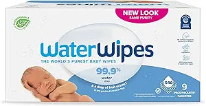 WaterWipes Plastic-Free Original Baby Wipes for Sensitive Skin
