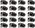 KNOBWELL Matte Black Interior Door Knobs 20 Pack - Privacy Lock Set