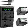 Kastar 2-Pack VW-VBT380 Battery and LTD2 USB Charger - Dual Charge