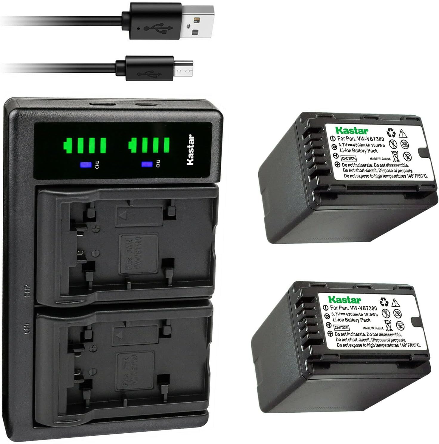 Kastar 2-Pack VW-VBT380 Battery and LTD2 USB Charger Review