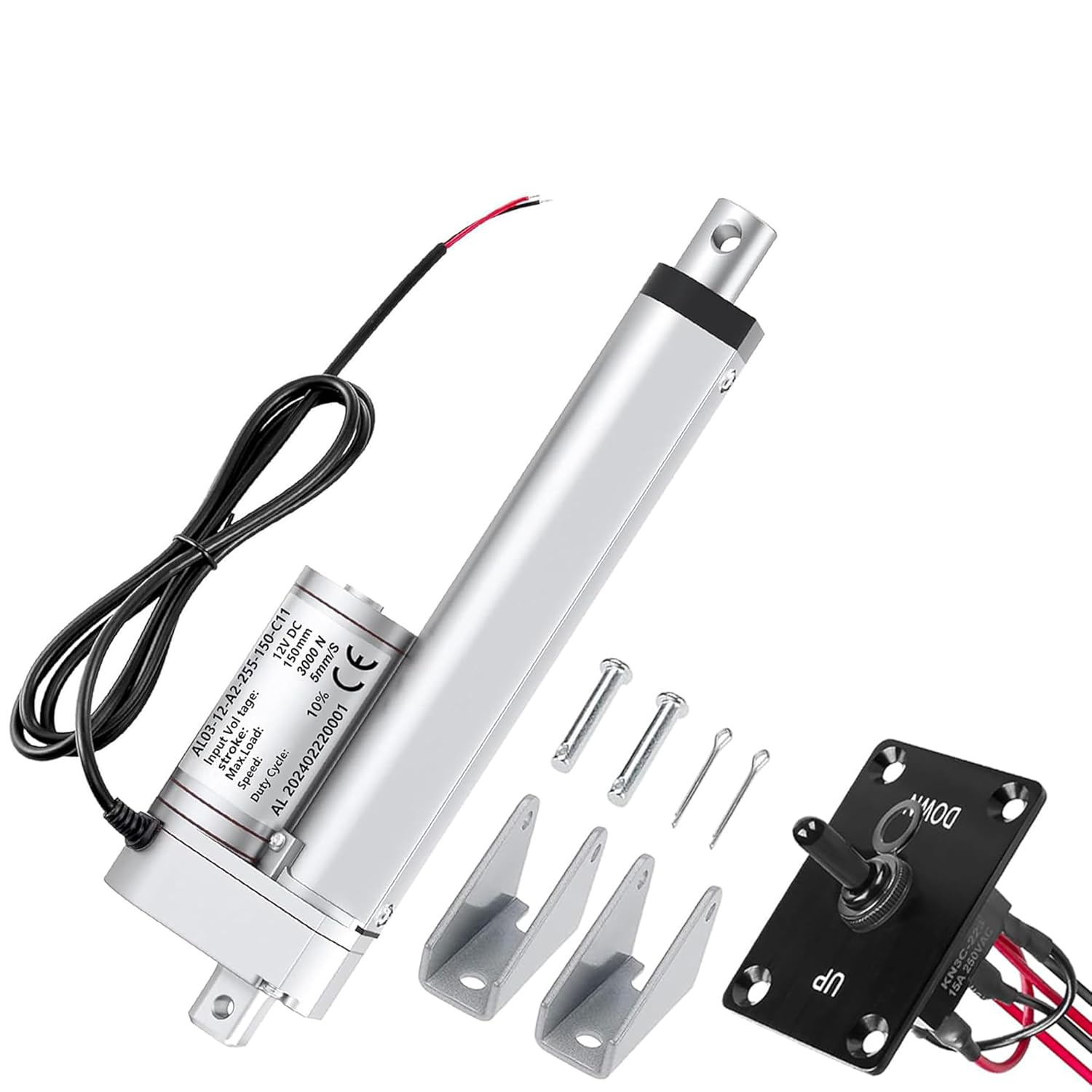 AWINLI 12V Linear Actuator 660Lbs Heavy-Duty Electric Actuator