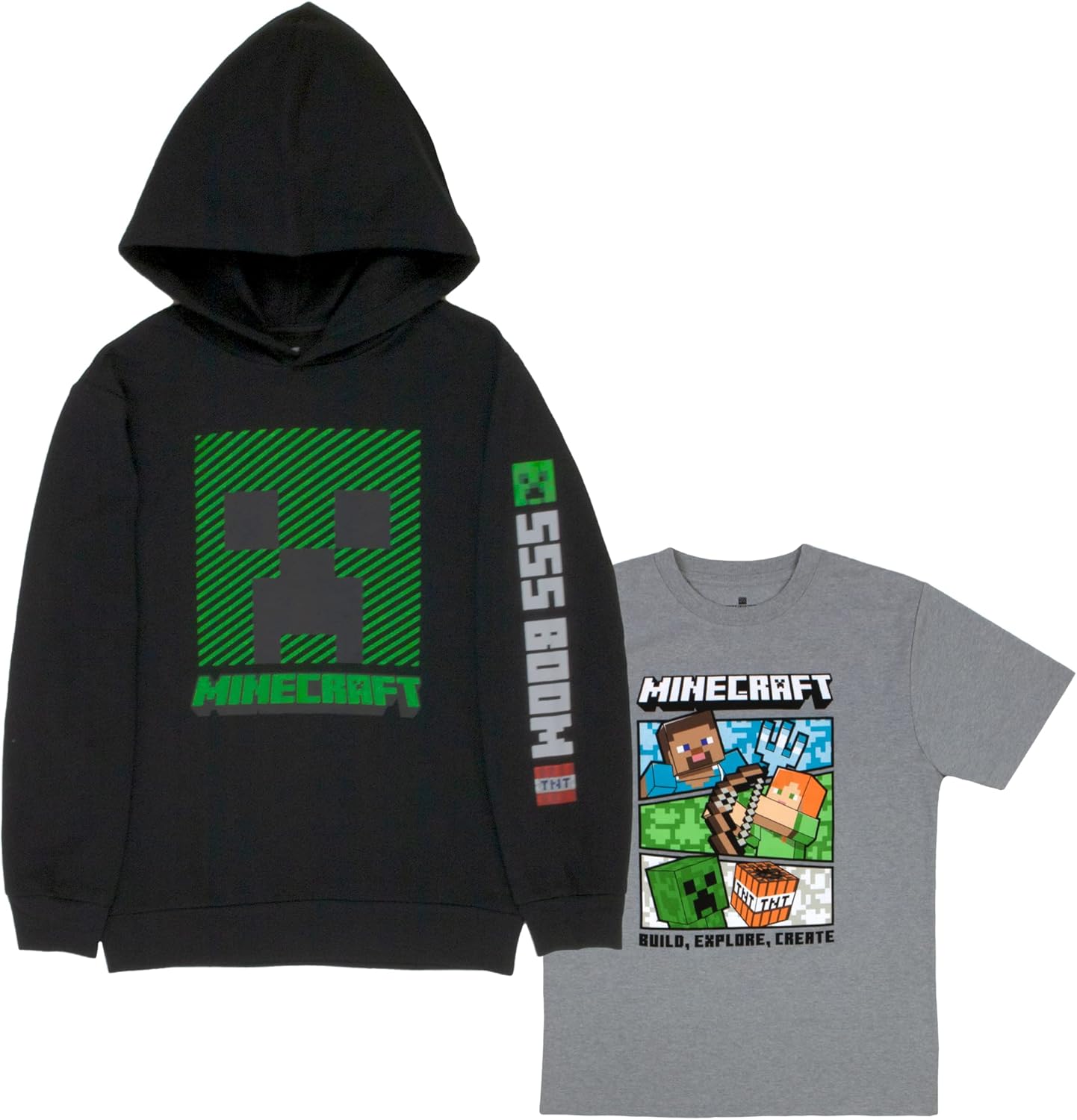 Minecraft Boys Combo Set - Hoodie & Tee