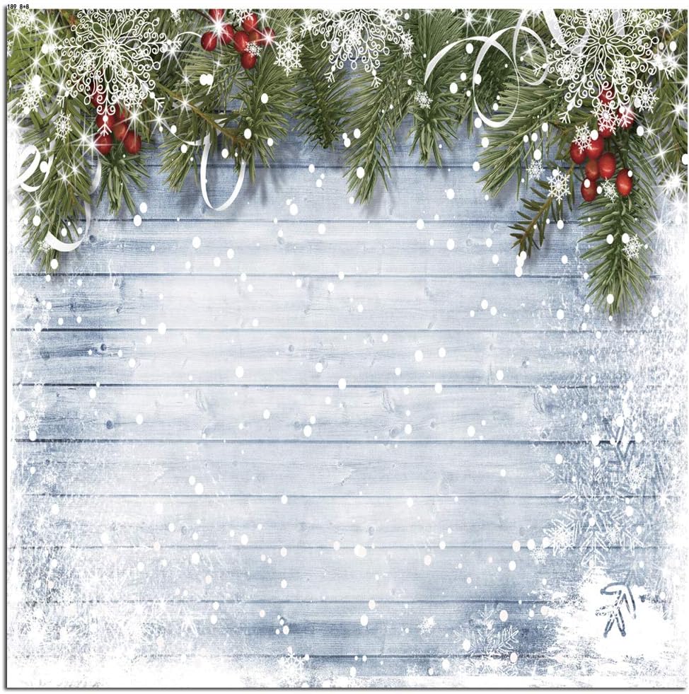CYLYH 8X8ft Christmas Photography Backdrop for Festive Events