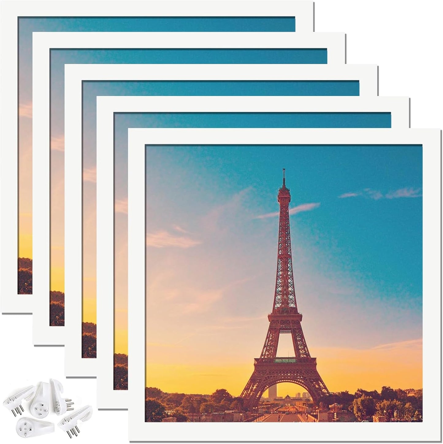 14x14 Picture Frame Set of 5 for Home and Office Decor
